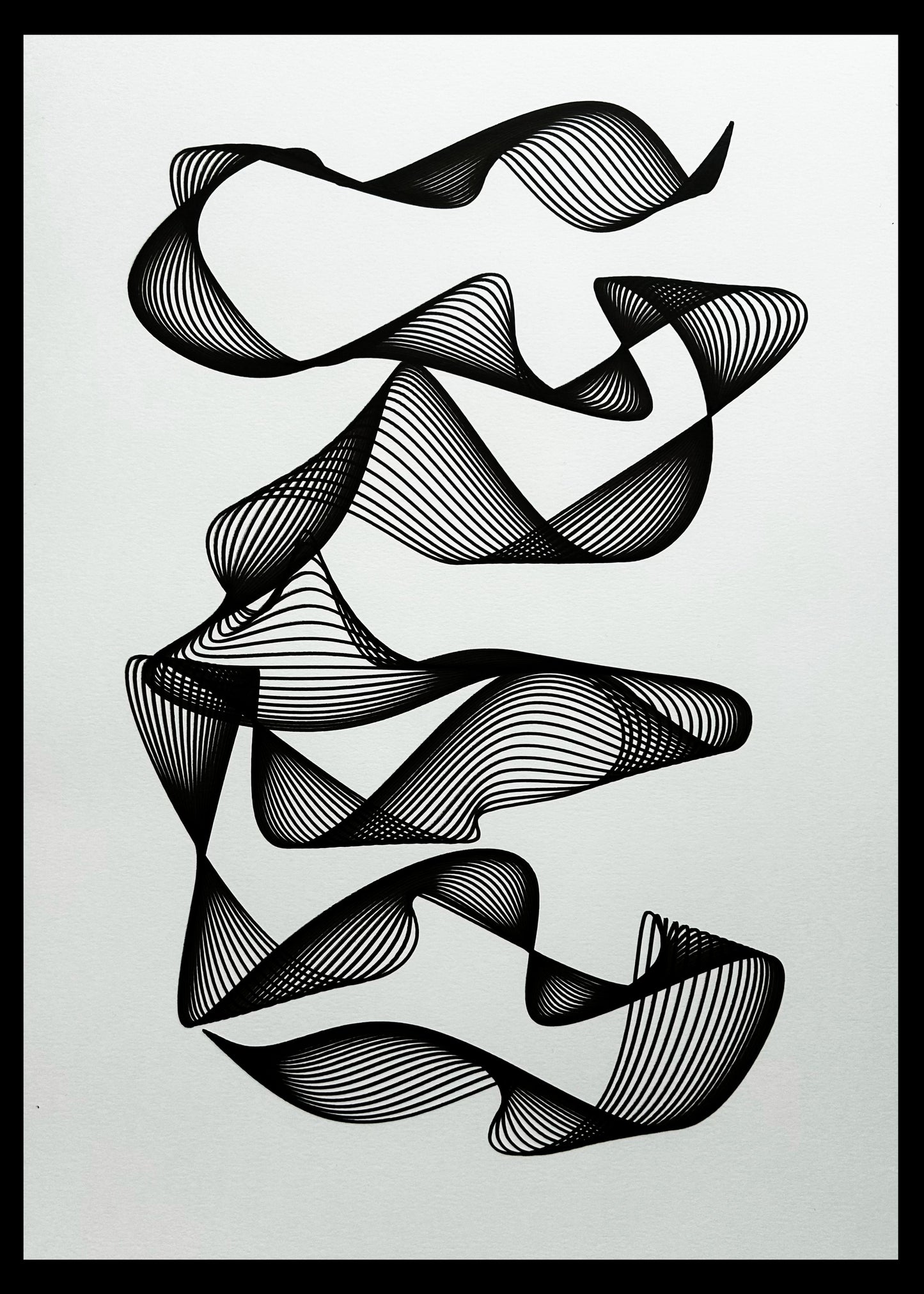 Ribbon (Black on White)