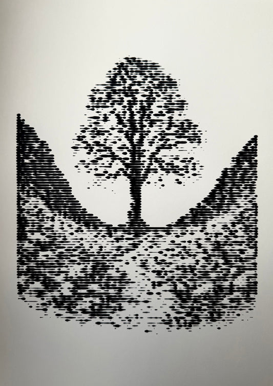 Sycamore Gap A3 (Black on White)