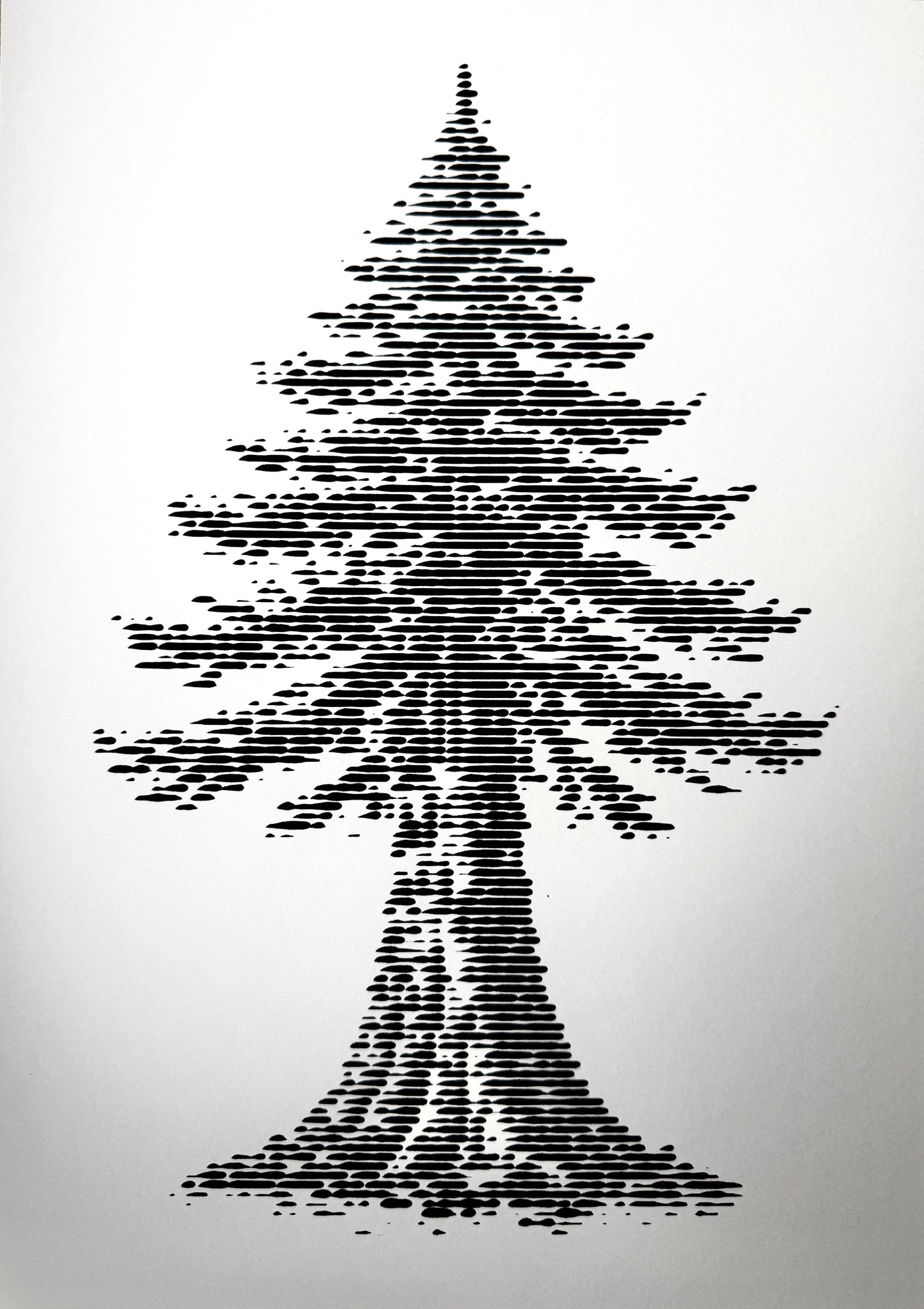 Tall Tree A3 (Black on White)