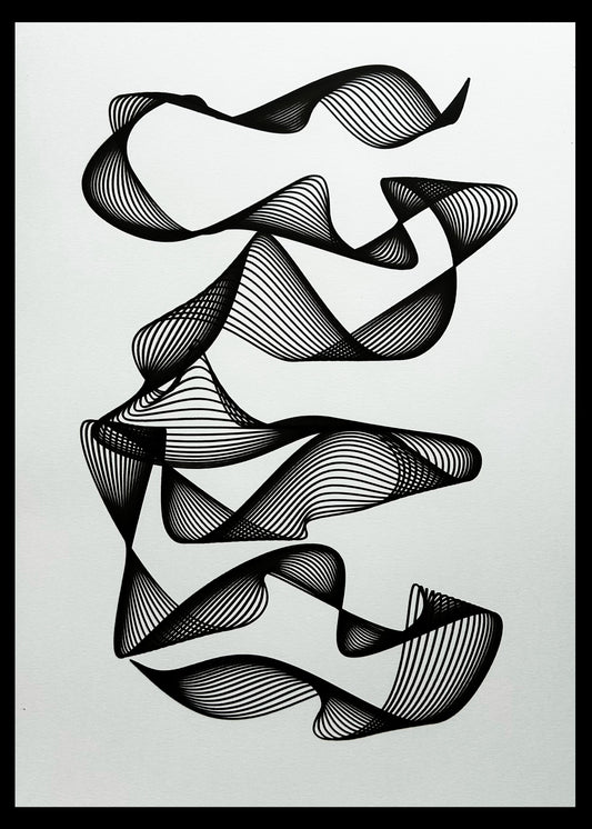 Ribbon (Black on White)
