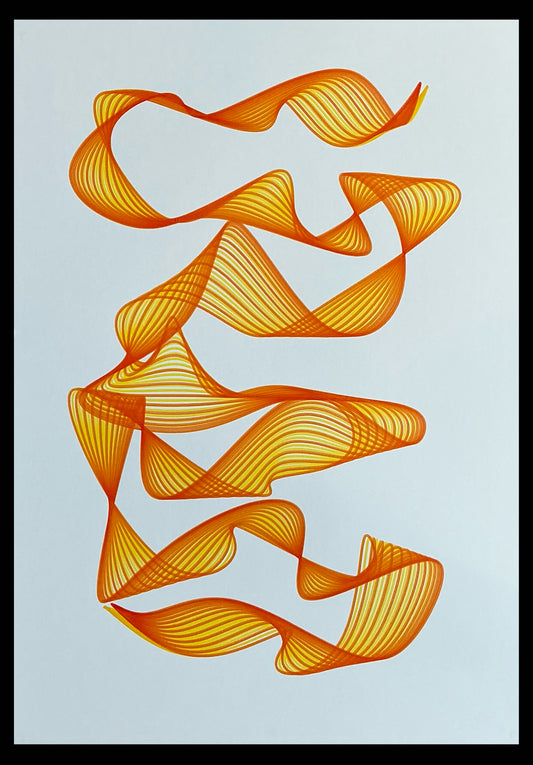 Ribbon (Yellow + Orange on White)